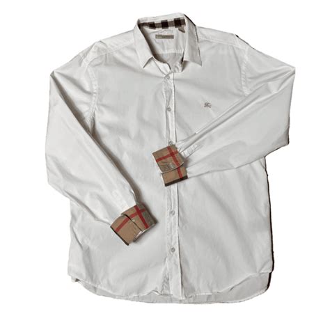 white burberry shirt|authentic burberry shirt.